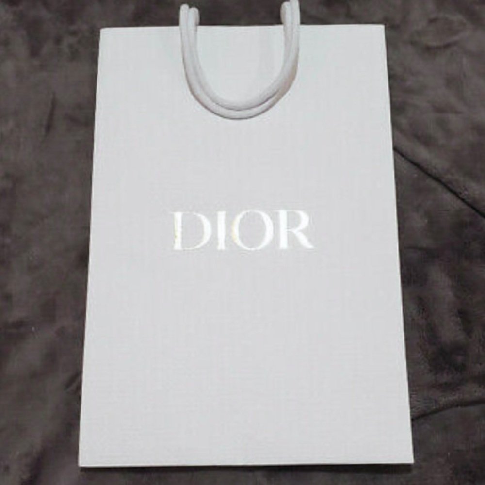 DIOR White Textured Paper Shopping Bag 
14 X 16.5 Inches